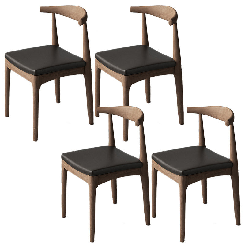 Armless Kitchen Chairs Modern Wooden Side Chairs for Dining Room