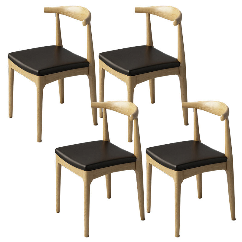 Armless Kitchen Chairs Modern Wooden Side Chairs for Dining Room