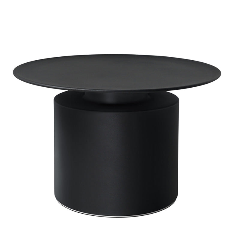 Metal Pedestal End Table Round Solid Color Side End Table for Living Room