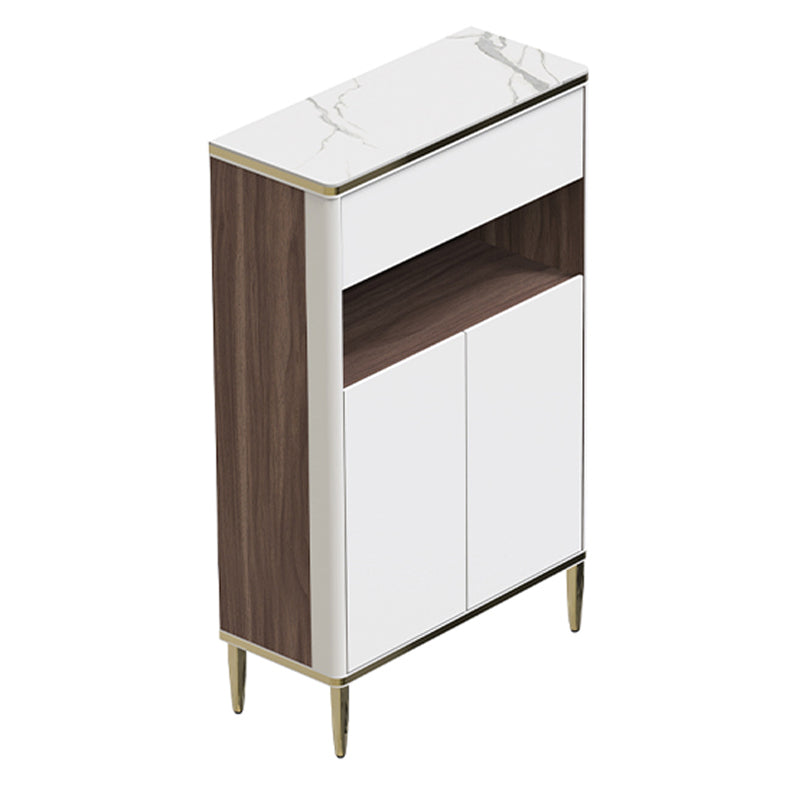 Wood Dining Room Sideboard Cabinet Glam Credenza with Storage and Drawer