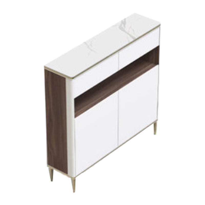 Wood Dining Room Sideboard Cabinet Glam Credenza with Storage and Drawer