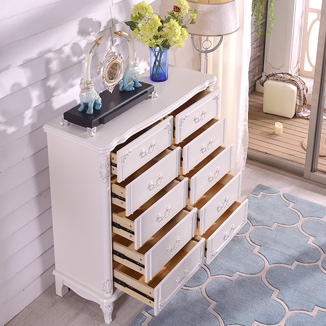 Modern Style Engineered Wood Buffet Sideboard White Buffet Server for Dining Room