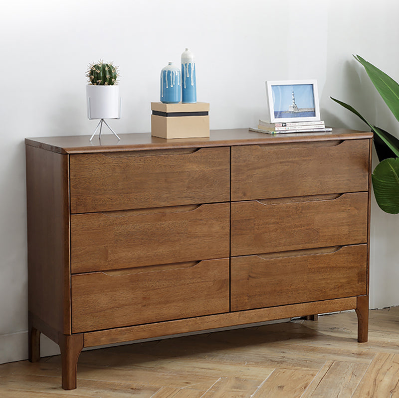 Modern Rubberwood Solid Wood Buffet Sideboard 15.7"D Dining Room Buffet Server with Drawer