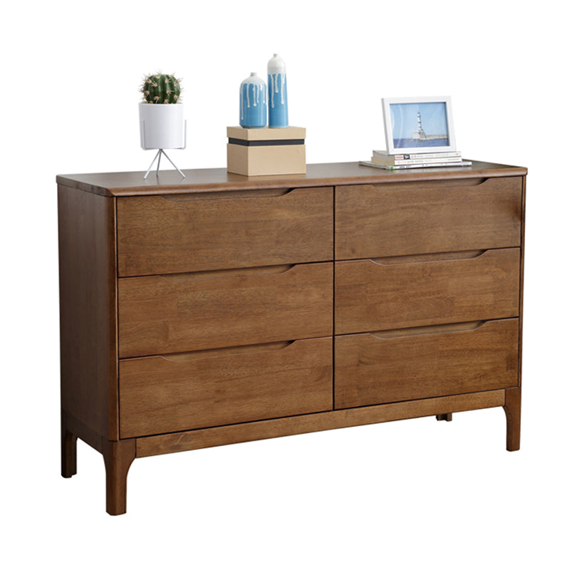 Modern Rubberwood Solid Wood Buffet Sideboard 15.7"D Dining Room Buffet Server with Drawer