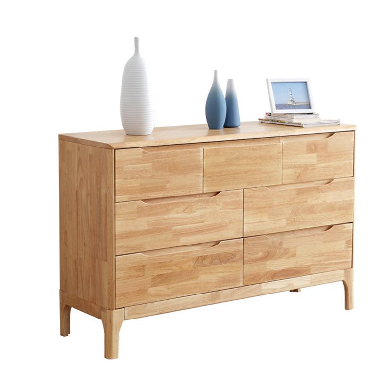 Modern Rubberwood Solid Wood Buffet Sideboard 15.7"D Dining Room Buffet Server with Drawer