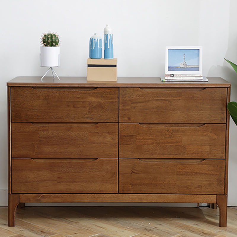 Modern Rubberwood Solid Wood Buffet Sideboard 15.7"D Dining Room Buffet Server with Drawer