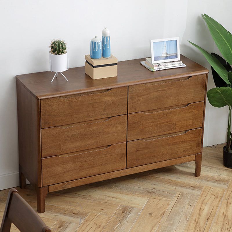 Modern Rubberwood Solid Wood Buffet Sideboard 15.7"D Dining Room Buffet Server with Drawer