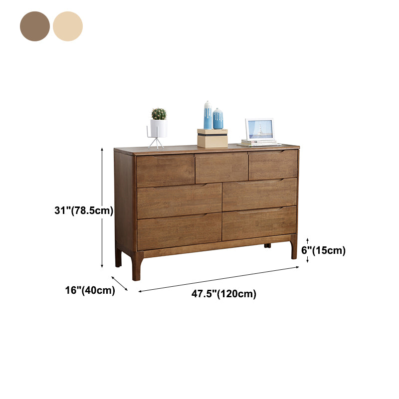 Modern Rubberwood Solid Wood Buffet Sideboard 15.7"D Dining Room Buffet Server with Drawer