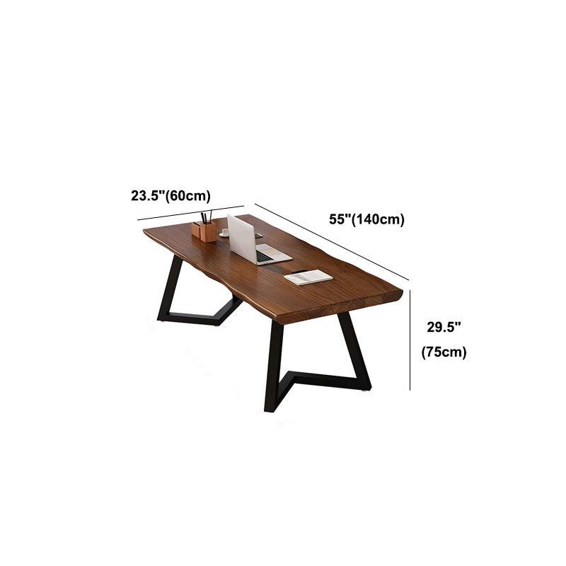 Solid Wood Study Table Home Office Industrial Free Form Writing Desk