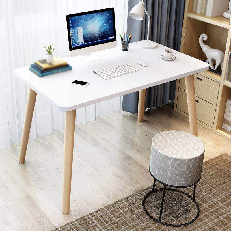 Wooden Home Writing Desk Modern Style Parsons Base Office Desk