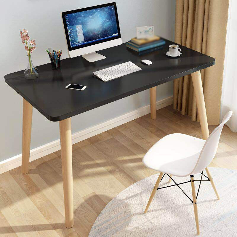 Wooden Home Writing Desk Modern Style Parsons Base Office Desk