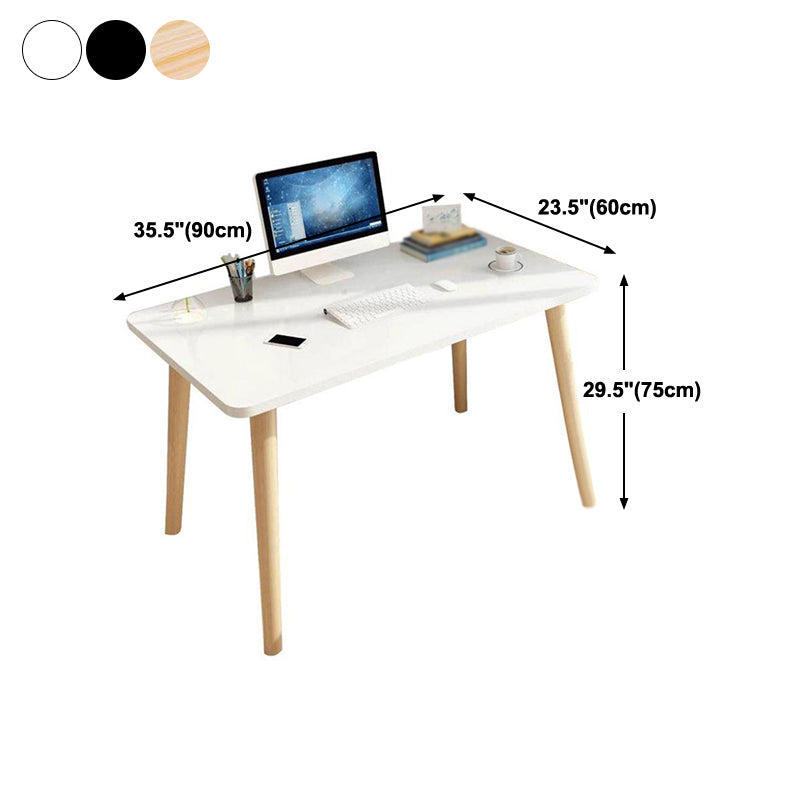 Wooden Home Writing Desk Modern Style Parsons Base Office Desk