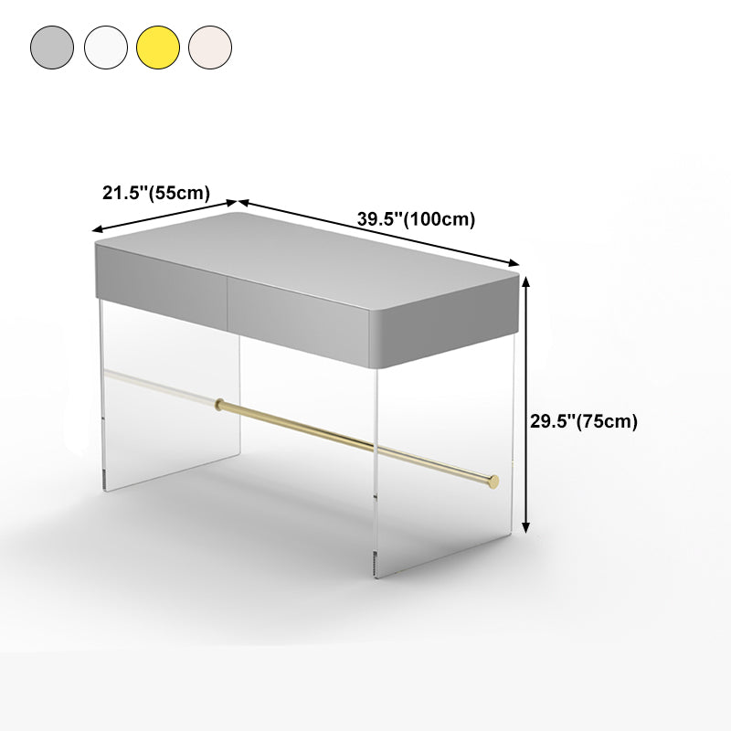 Wooden Rectangular Shape Work Table Luxury Style Writing Desk