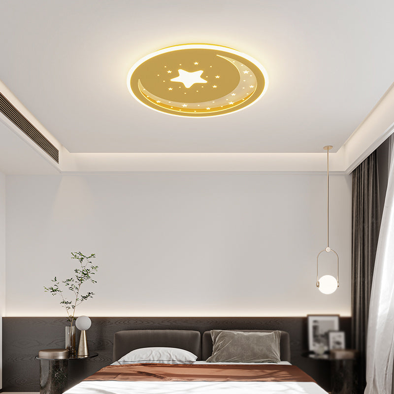 Modern Style Geometry Shape Ceiling Light Fixture Metal 1 Light Ceiling Mounted Light