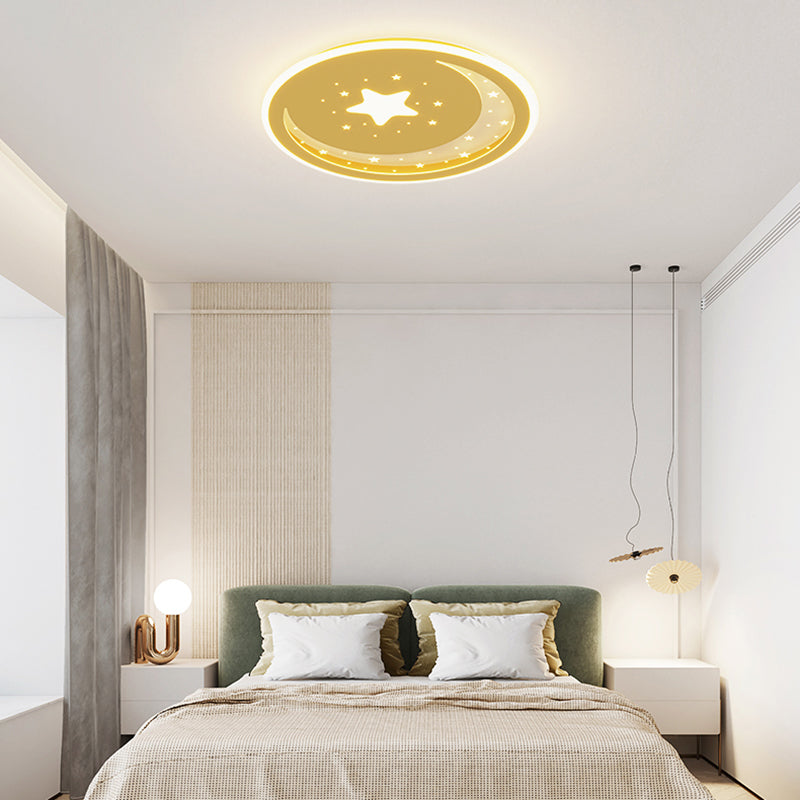 Modern Style Geometry Shape Ceiling Light Fixture Metal 1 Light Ceiling Mounted Light