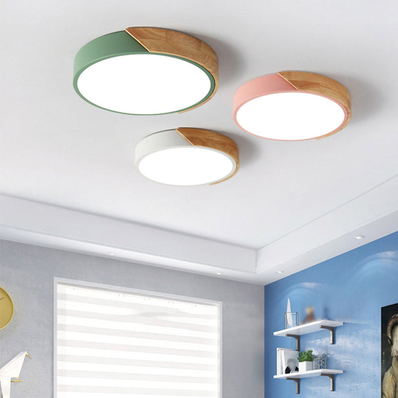 Modern Style Circle Shape Ceiling Light Metal 1 Light Ceiling Lighting for Dining Room