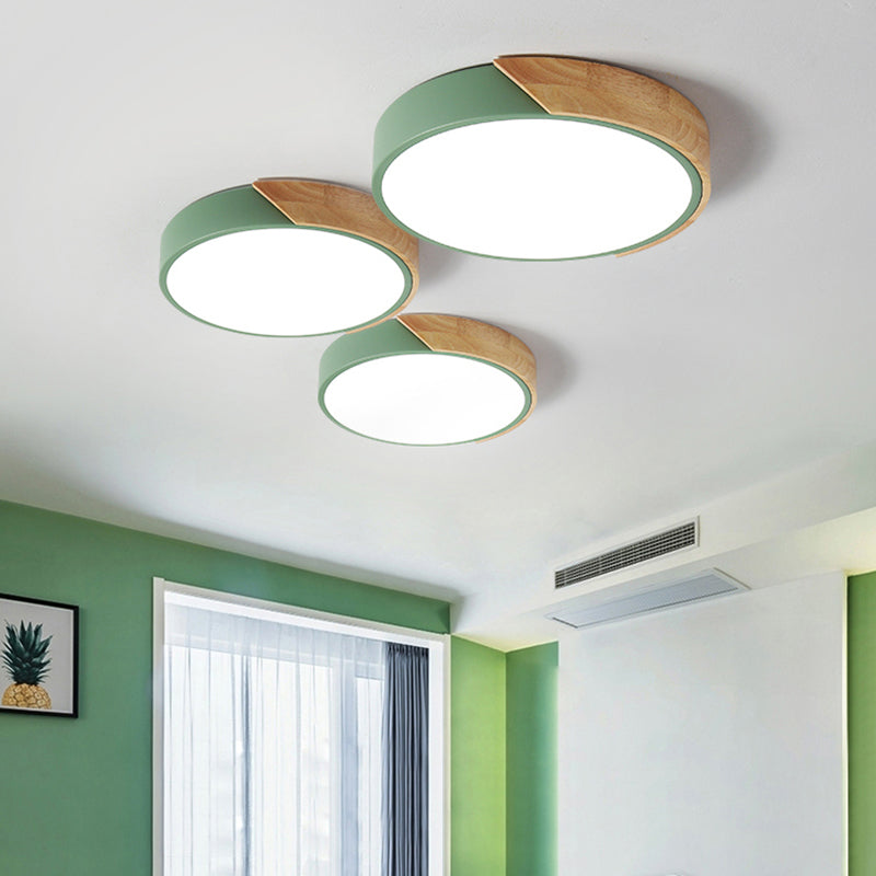 Modern Style Circle Shape Ceiling Light Metal 1 Light Ceiling Lighting for Dining Room