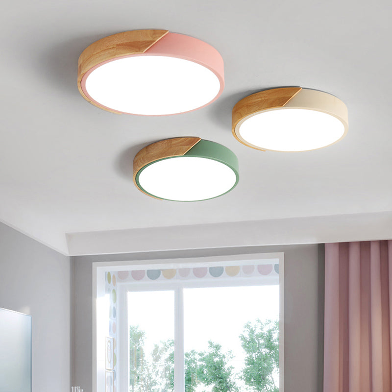 Modern Style Circle Shape Ceiling Light Metal 1 Light Ceiling Lighting for Dining Room