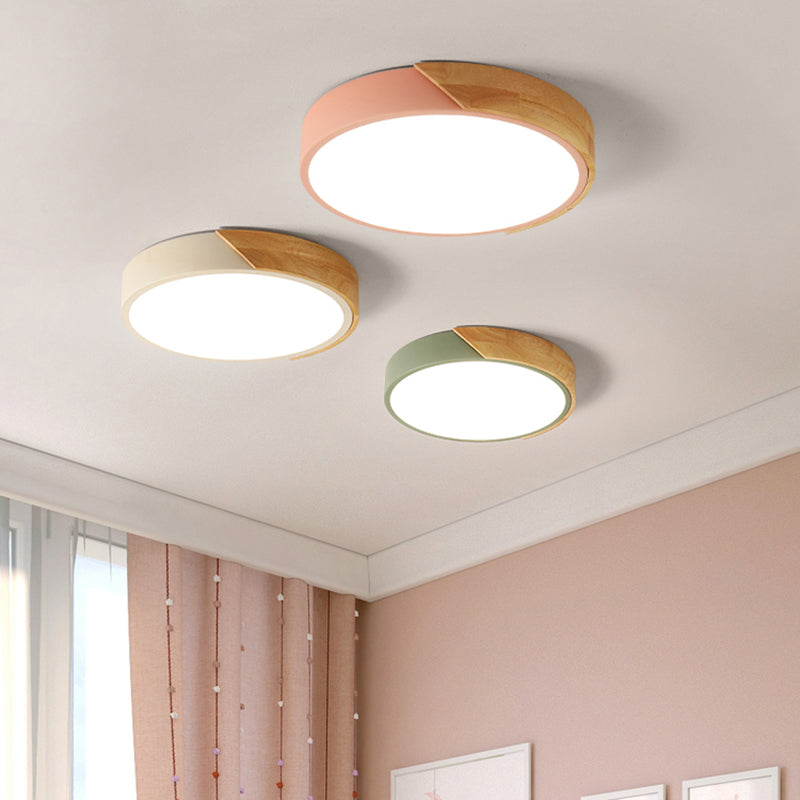 Modern Style Circle Shape Ceiling Light Metal 1 Light Ceiling Lighting for Dining Room