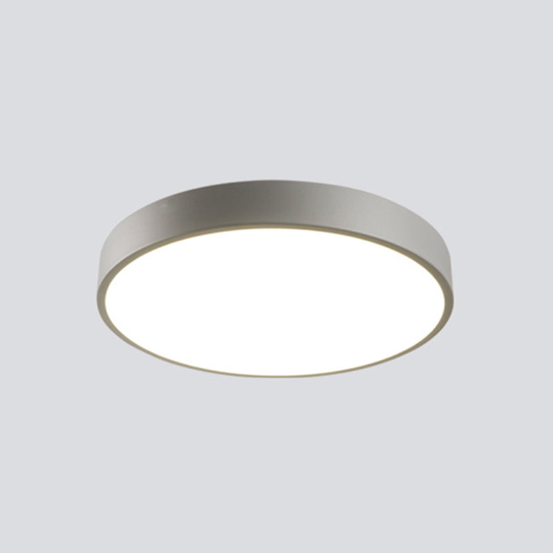 Modern Style Circle Shape Ceiling Lamp Metal 1 Light Ceiling Lighting for Living Room