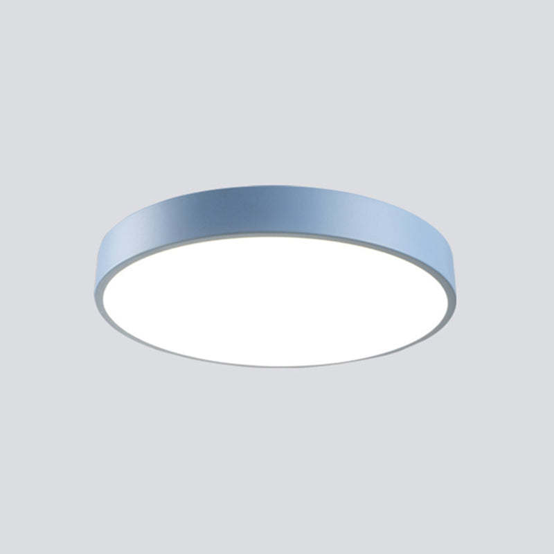 Modern Style Circle Shape Ceiling Lamp Metal 1 Light Ceiling Lighting for Living Room