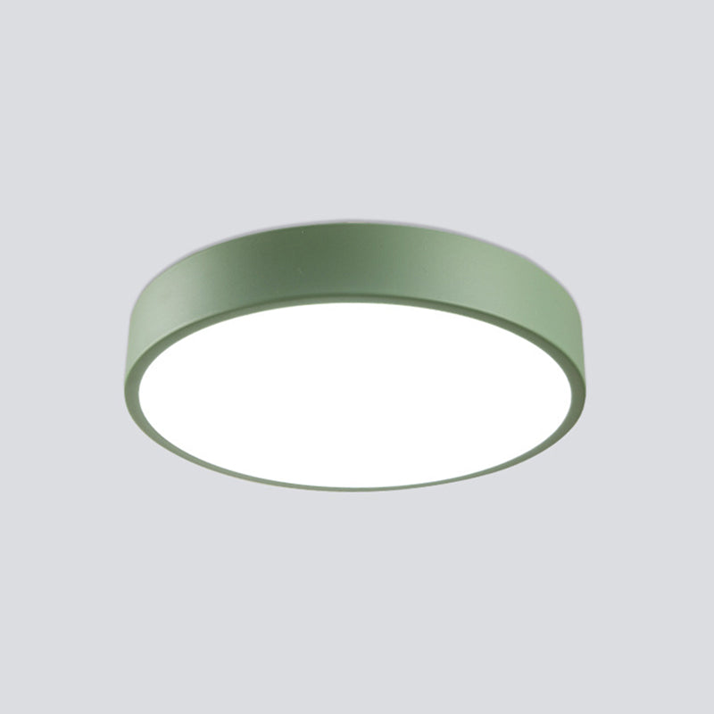 Modern Style Circle Shape Ceiling Lamp Metal 1 Light Ceiling Lighting for Living Room