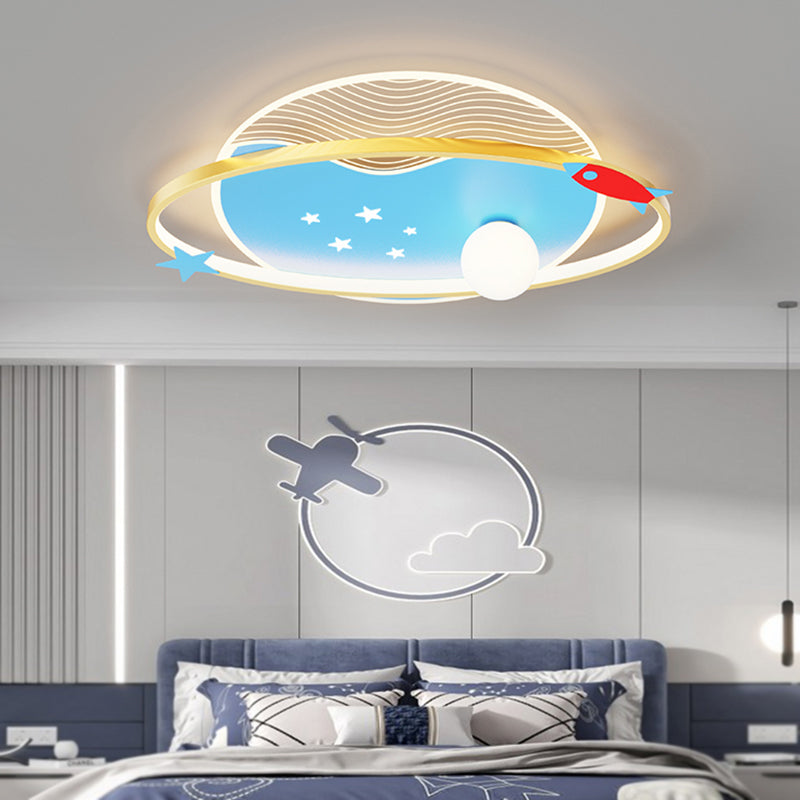 Geometry Shape Ceiling Light Fixtures Modern Style Metal 3 Light Ceiling Mounted Lights