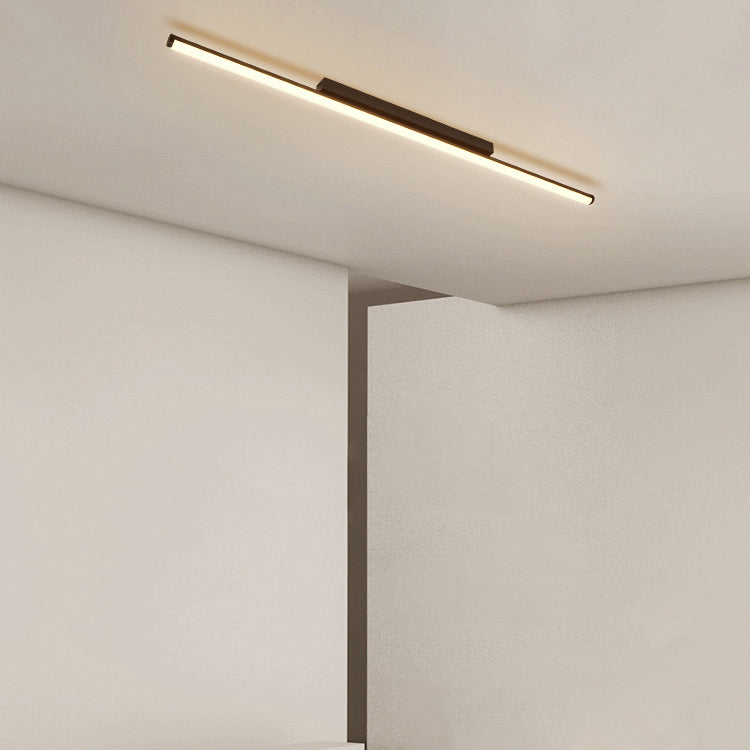 Linear Shape Metal Flush Ceiling Light Modern Style 1 Light Flush Ceiling Light Fixtures