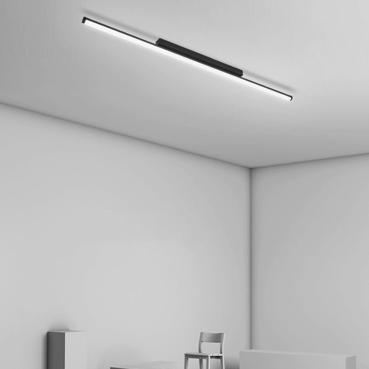 Linear Shape Metal Flush Ceiling Light Modern Style 1 Light Flush Ceiling Light Fixtures