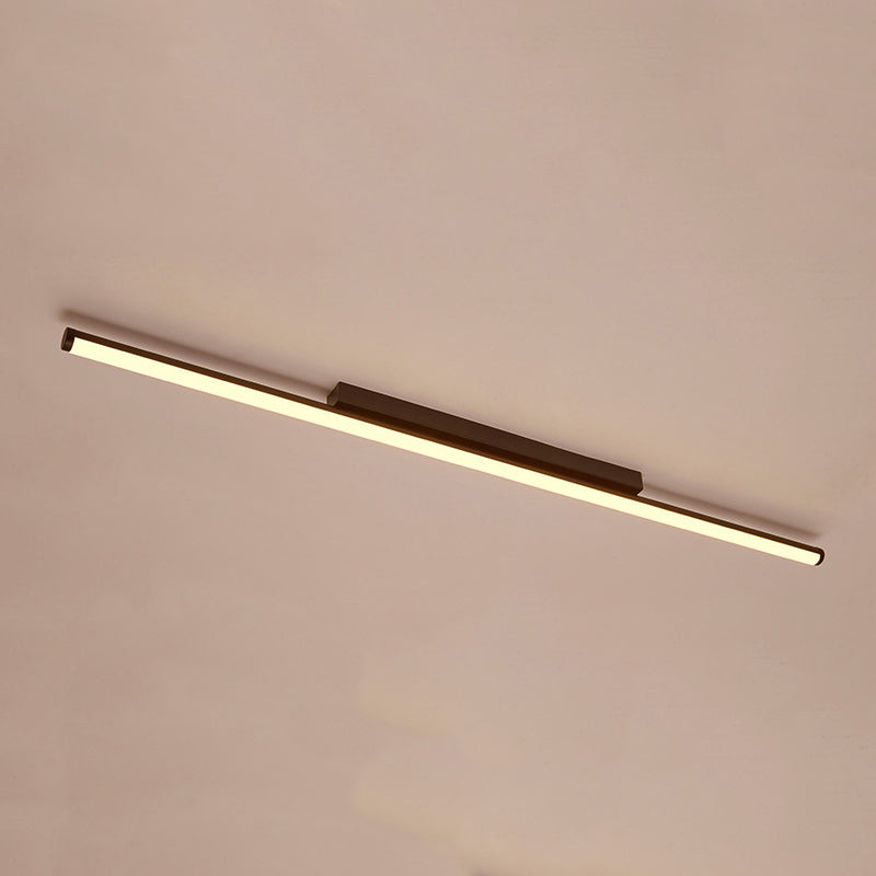 Linear Shape Metal Flush Ceiling Light Modern Style 1 Light Flush Ceiling Light Fixtures