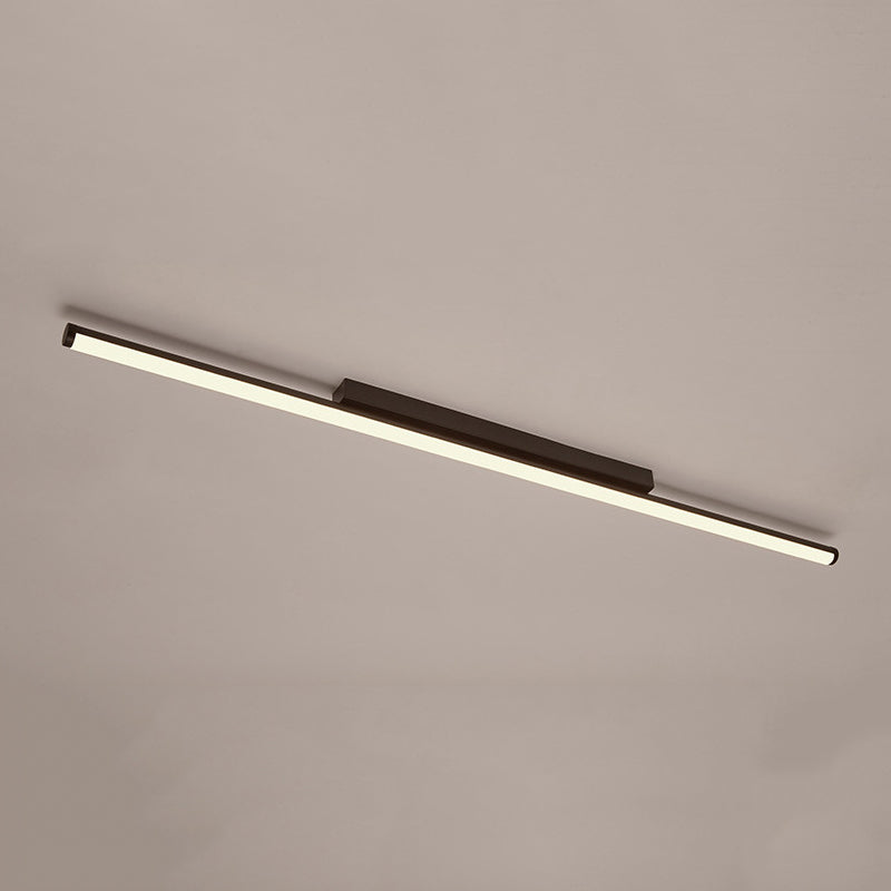 Linear Shape Metal Flush Ceiling Light Modern Style 1 Light Flush Ceiling Light Fixtures