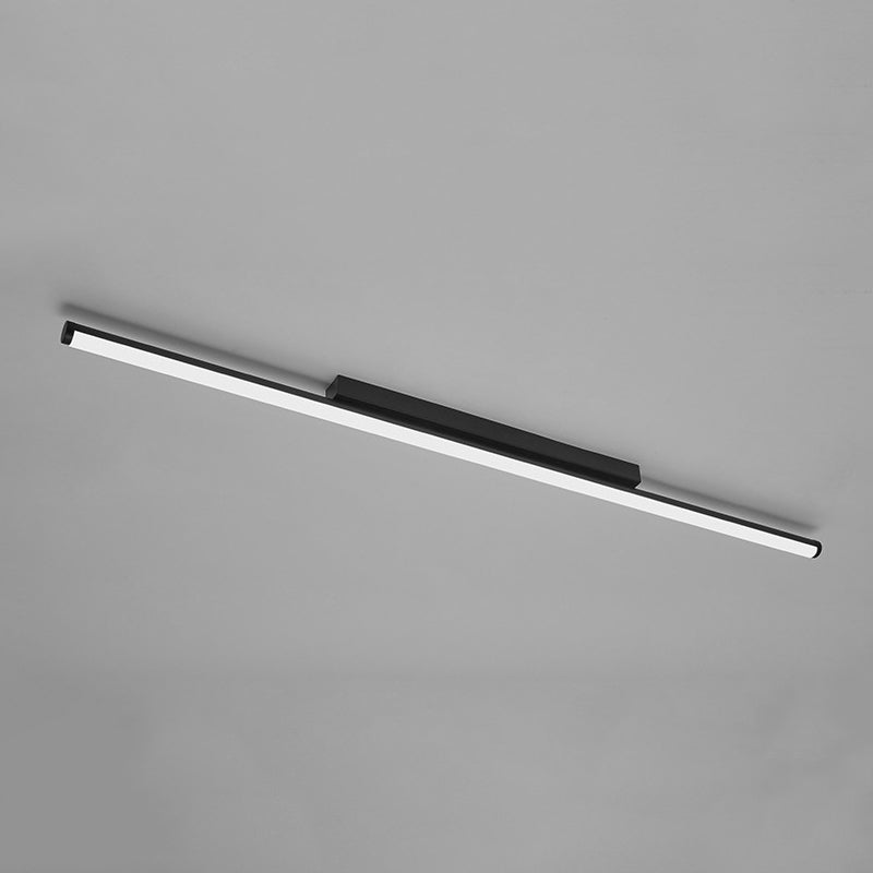 Linear Shape Metal Flush Ceiling Light Modern Style 1 Light Flush Ceiling Light Fixtures