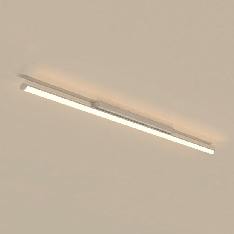 Linear Shape Metal Flush Ceiling Light Modern Style 1 Light Flush Ceiling Light Fixtures