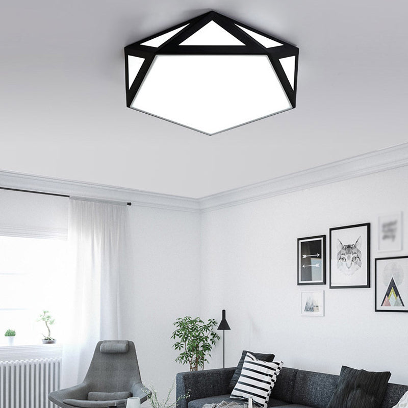 Metal Geometric Flushmount Ceiling Lamp Nordic Style LED Flush Mount Lighting for Bedroom