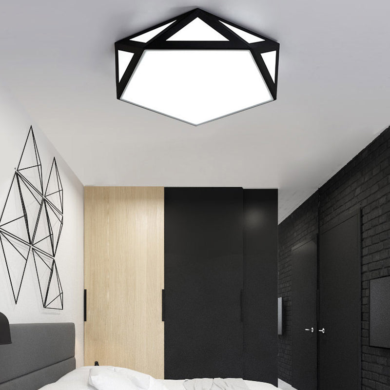 Metal Geometric Flushmount Ceiling Lamp Nordic Style LED Flush Mount Lighting for Bedroom