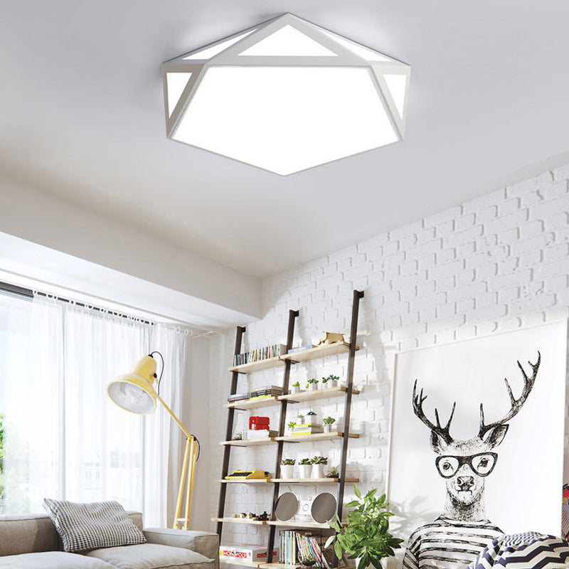 Metal Geometric Flushmount Ceiling Lamp Nordic Style LED Flush Mount Lighting for Bedroom