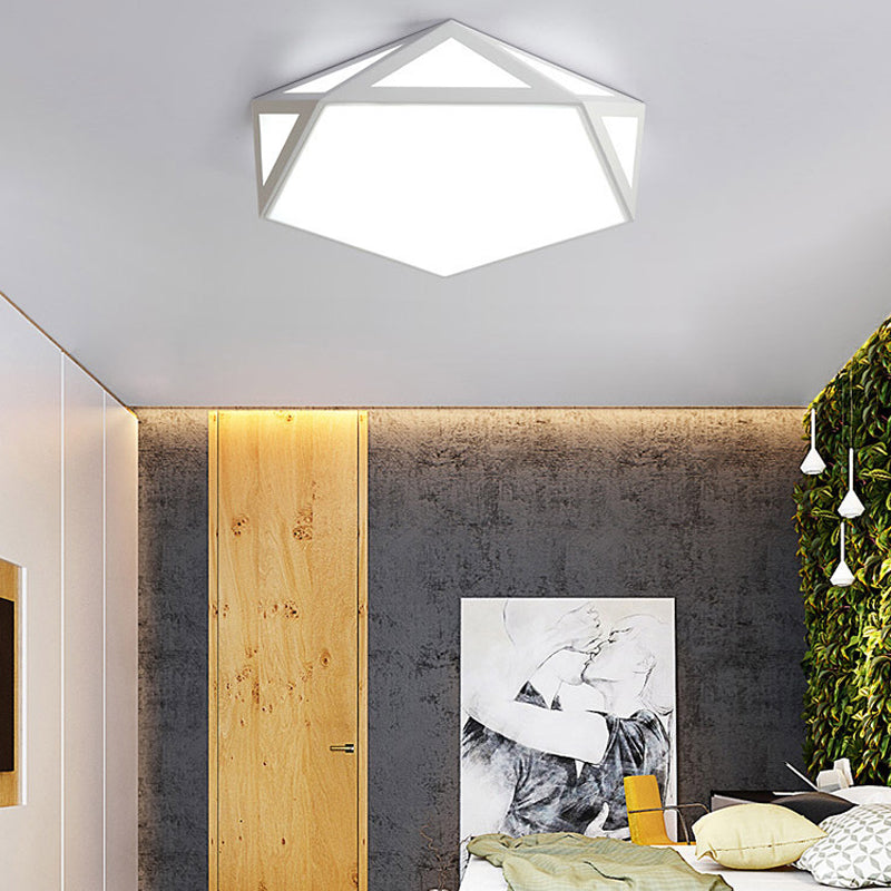 Metal Geometric Flushmount Ceiling Lamp Nordic Style LED Flush Mount Lighting for Bedroom