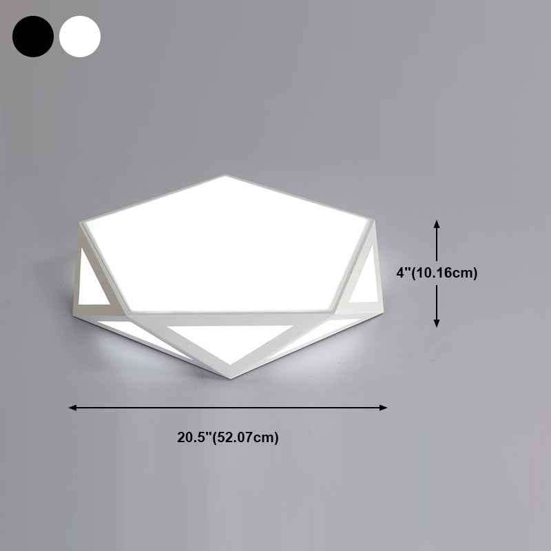 Metal Geometric Flushmount Ceiling Lamp Nordic Style LED Flush Mount Lighting for Bedroom