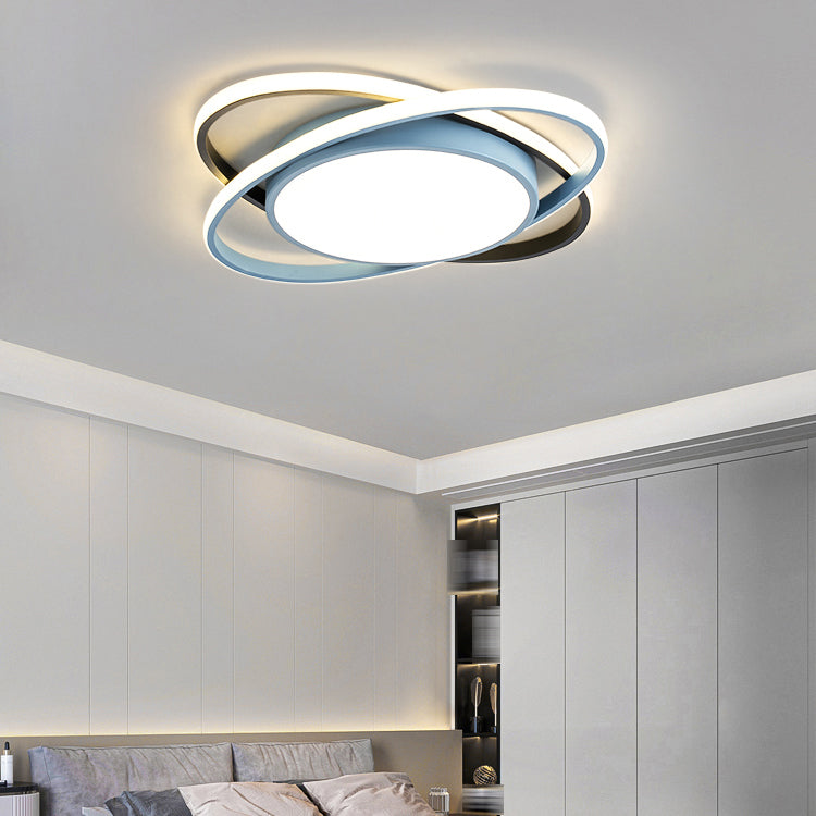 Modern Style Geometry Shade Ceiling Fixtures Metal 3 Light Ceiling Mounted Lights