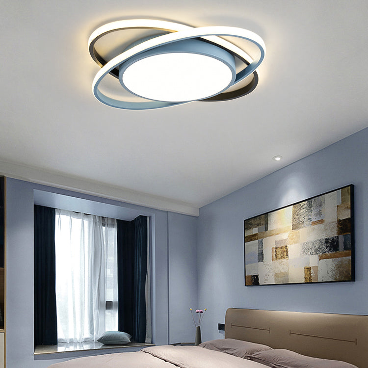 Modern Style Geometry Shade Ceiling Fixtures Metal 3 Light Ceiling Mounted Lights