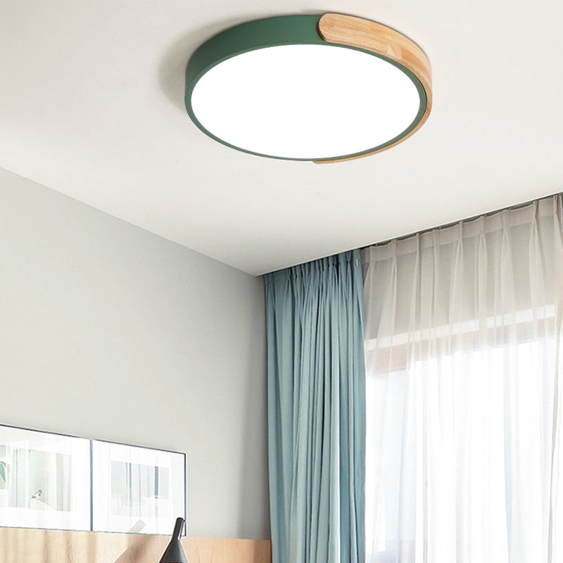 Circular Flush Mount Ceiling Lamp Nordic Style LED Flush Mount Lighting for Bedroom