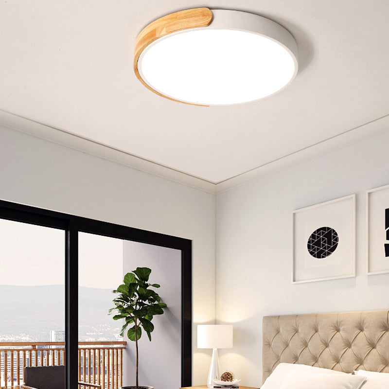 Circular Flush Mount Ceiling Lamp Nordic Style LED Flush Mount Lighting for Bedroom