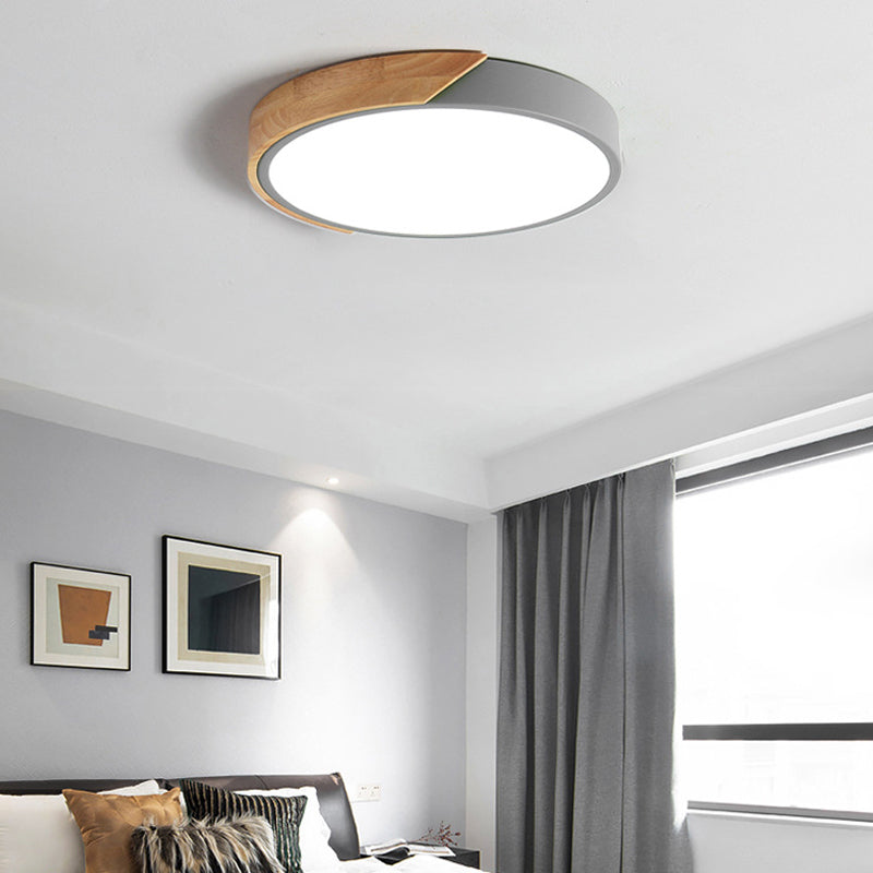 Circular Flush Mount Ceiling Lamp Nordic Style LED Flush Mount Lighting for Bedroom