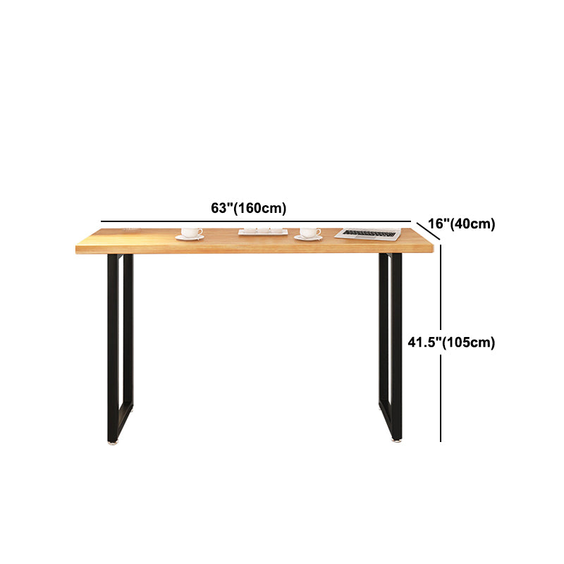 Pine Wood Bar Dining Table Modern Rectangle Bar Table with Sled for Dining Room