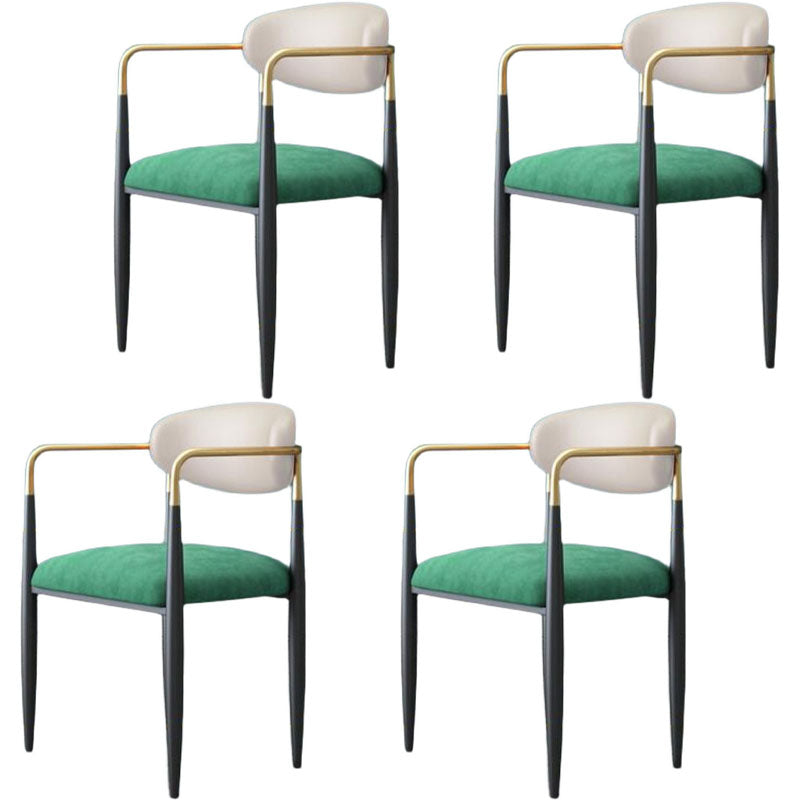 Contemporary Open Back Chair Upholstered Dining Side Chair for Indoor