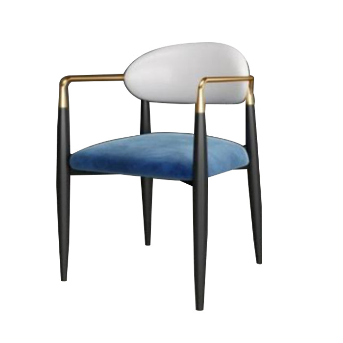 Contemporary Open Back Chair Upholstered Dining Side Chair for Indoor