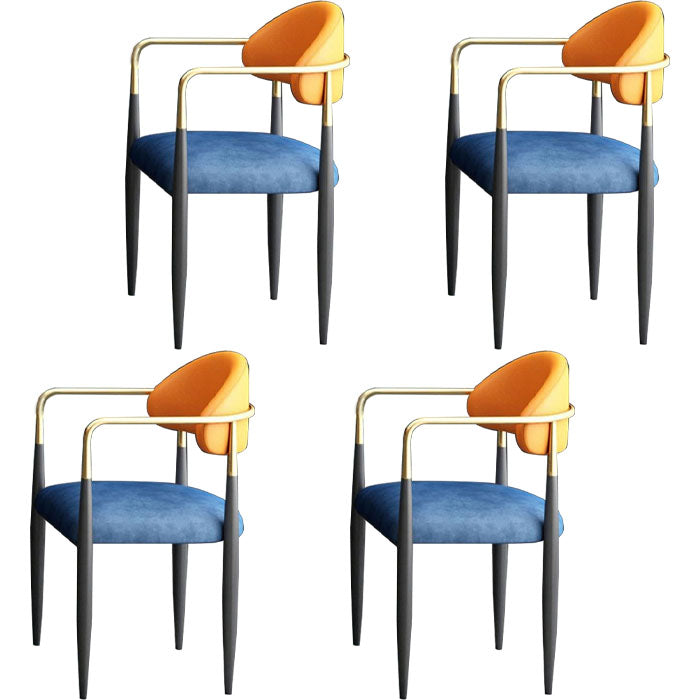 Contemporary Open Back Chair Upholstered Dining Side Chair for Indoor