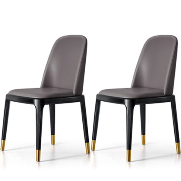 Glam Style Side Dining Chairs Faux Leather Dining Chairs for Dining Room