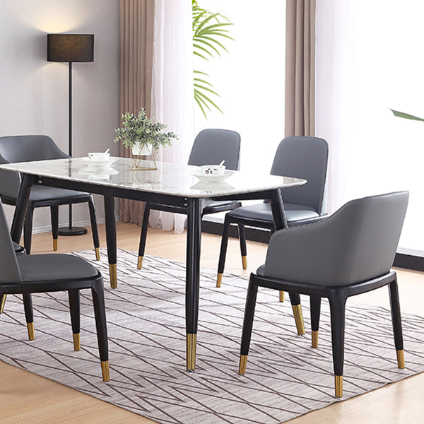 Glam Style Side Dining Chairs Faux Leather Dining Chairs for Dining Room