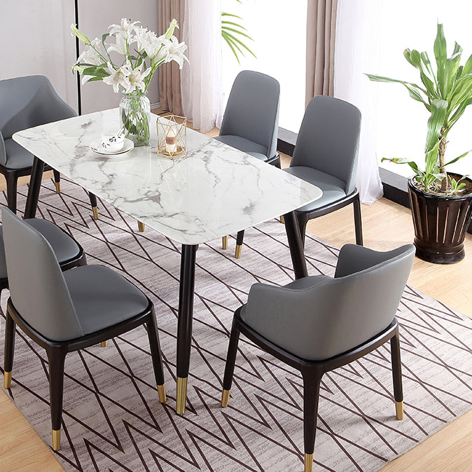 Glam Style Side Dining Chairs Faux Leather Dining Chairs for Dining Room